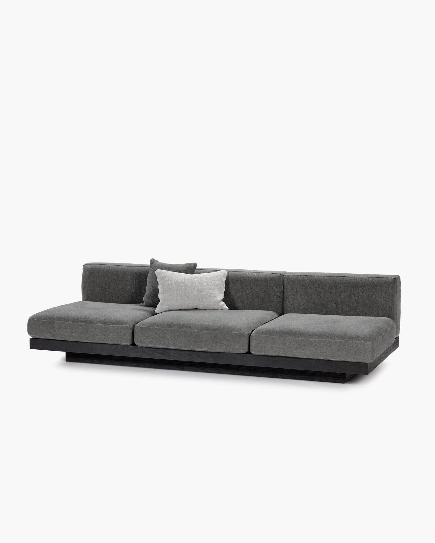 Bench 3-seater Indoor Smoke Black Rudolph