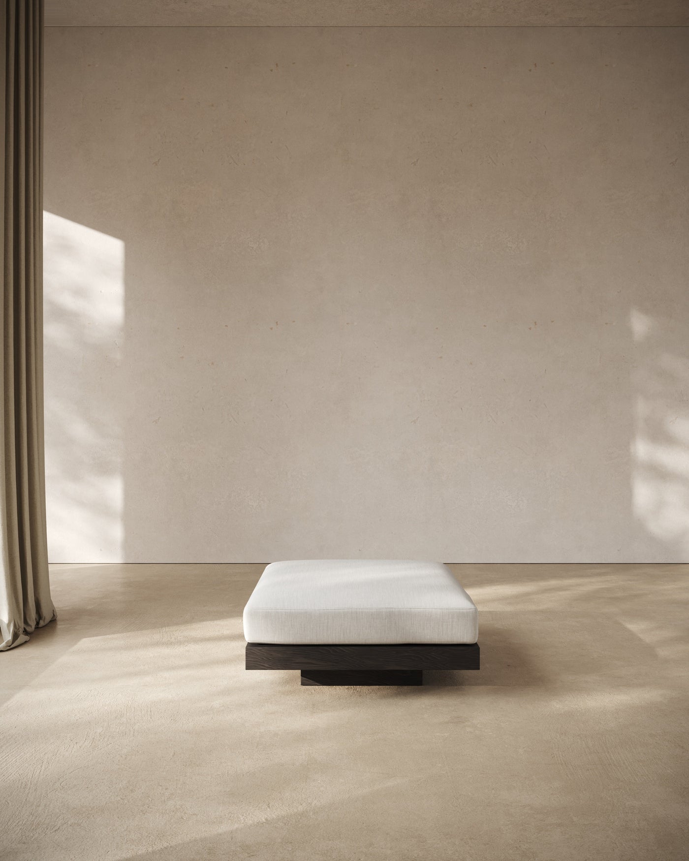 Ottoman Indoor Off-white Black Rudolph