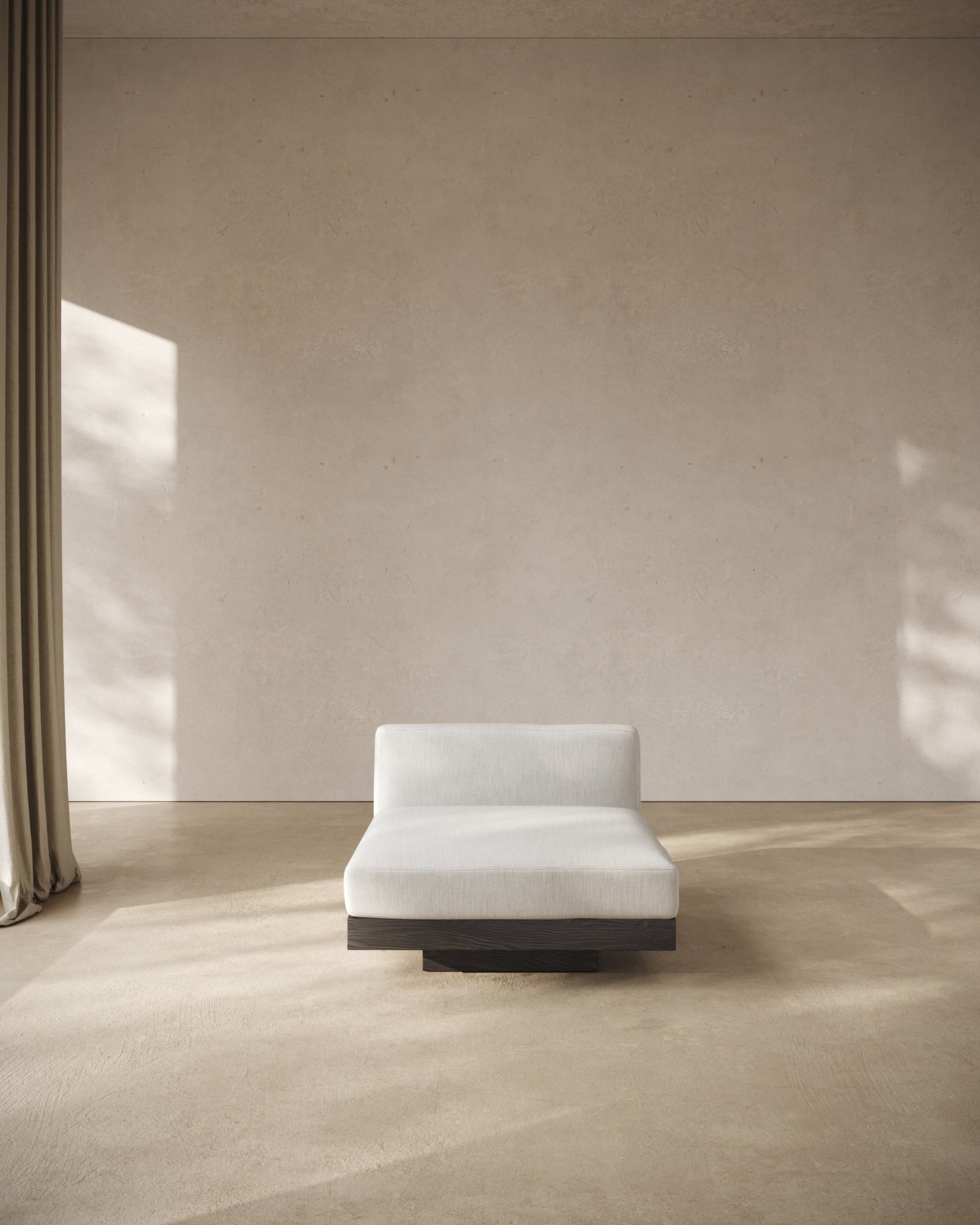 Bench 1-seat Indoor Off-white Black