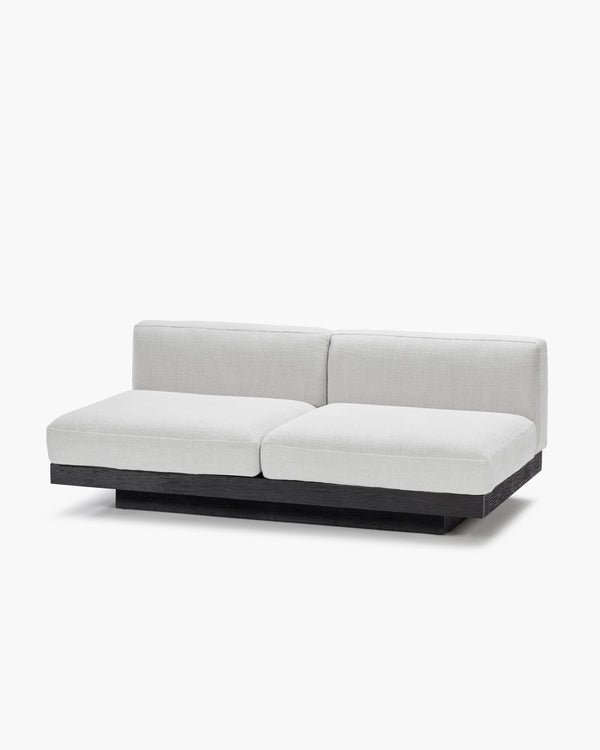Bench 2-seat Indoor Off-white Black