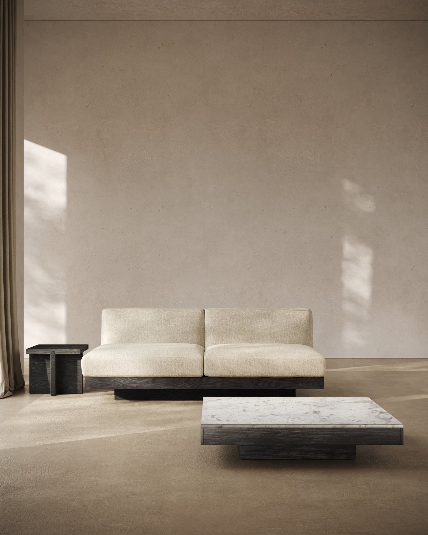 Sidetable L Black - White Rudolph