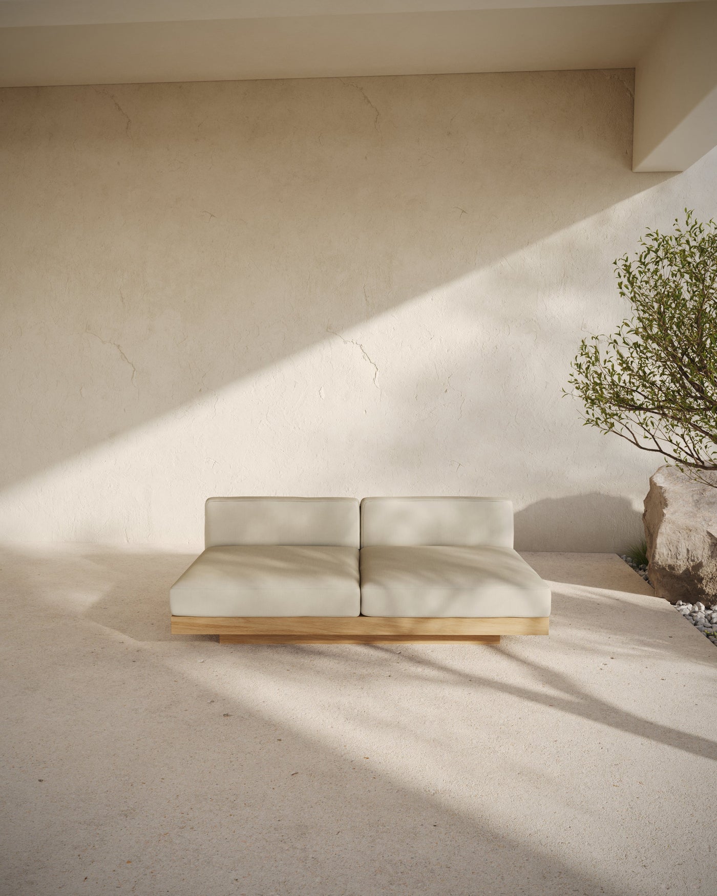 Bench 2-seater Outdoor Chalk Rudolph