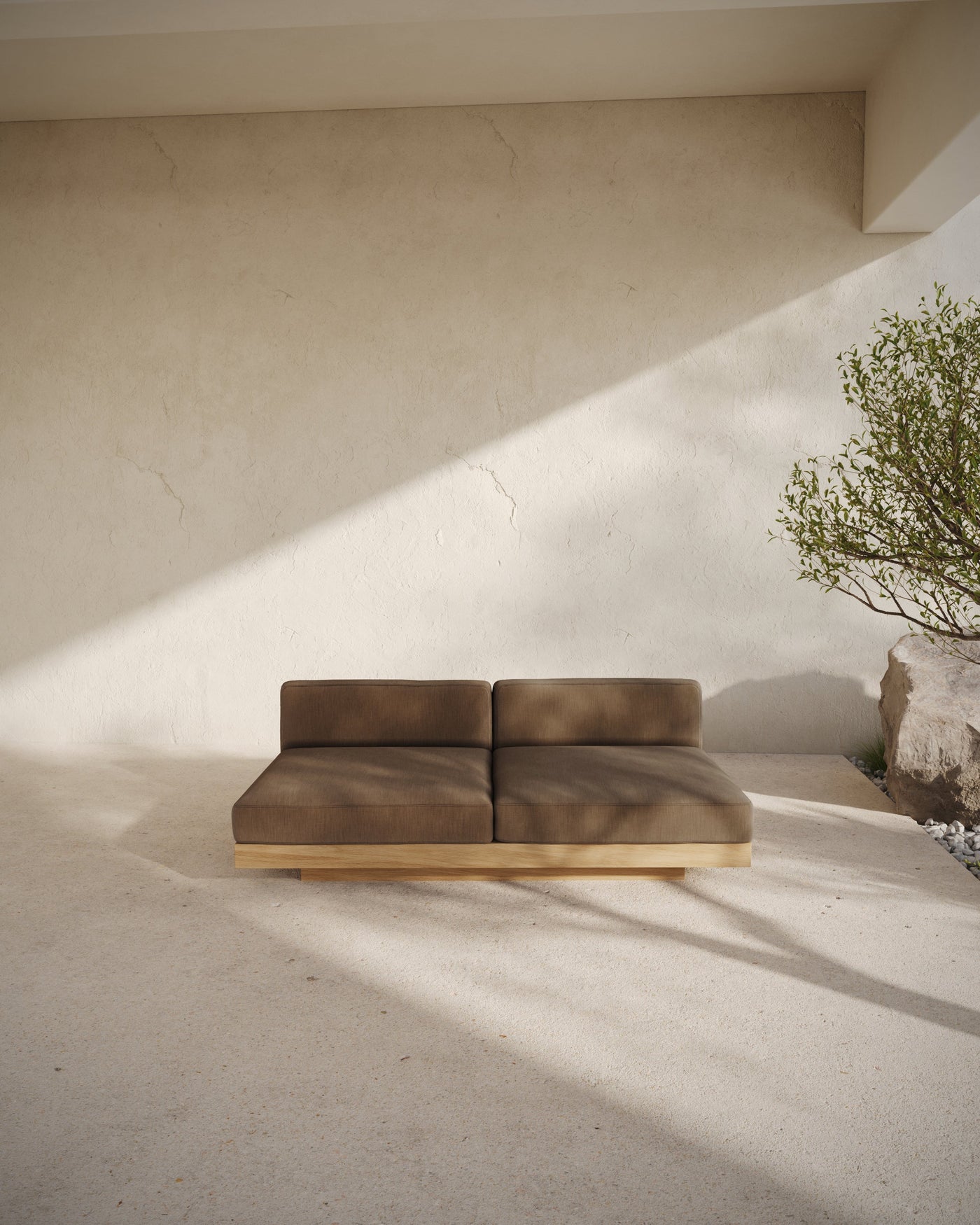Bench 2-seat Outdoor Camel Rudolph