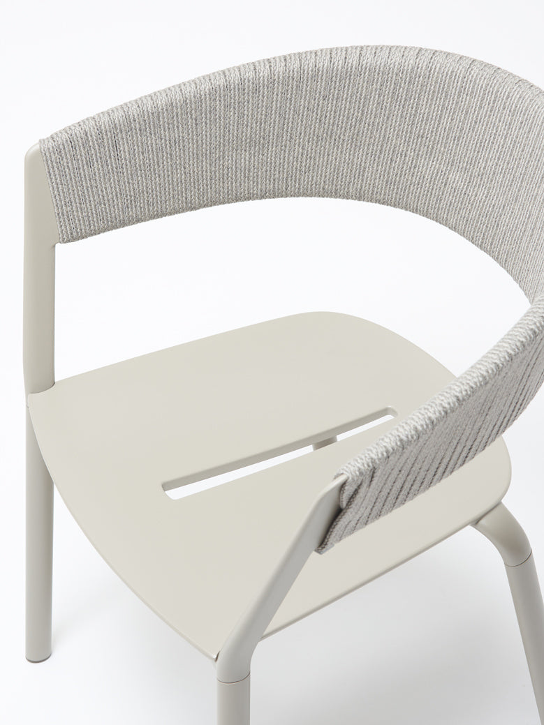 Ria Eetfauteuil met Deels Gevlochten Touw – 7602