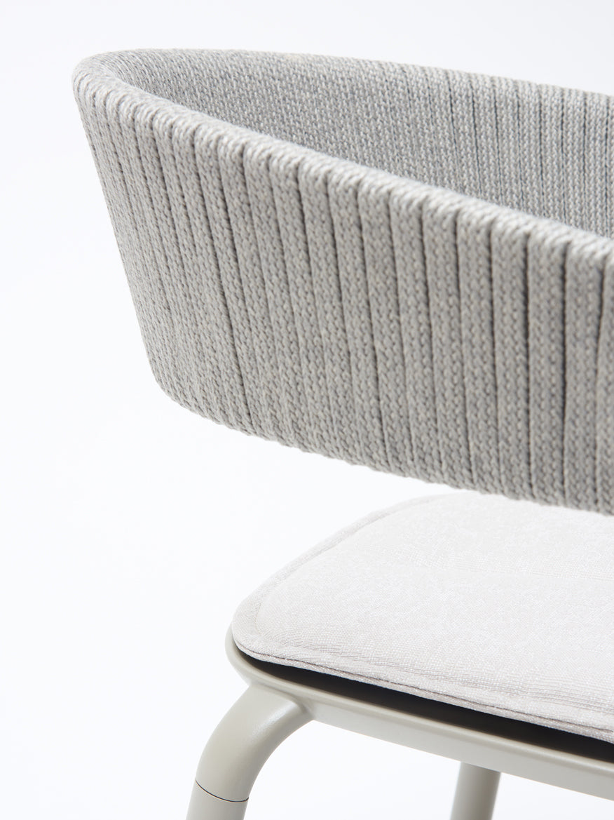 Ria Eetfauteuil met Deels Gevlochten Touw – 7602