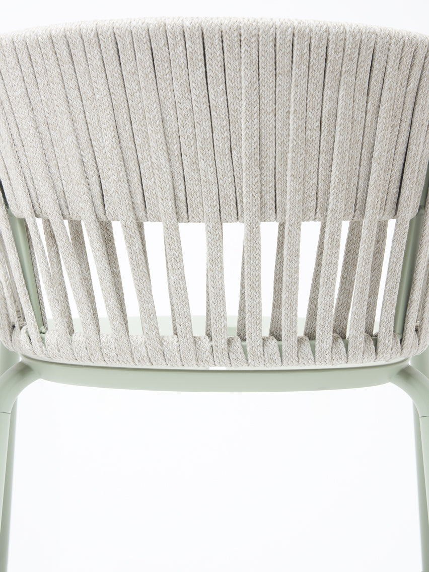 Ria Eetfauteuil met Gevlochten Touw – 7601