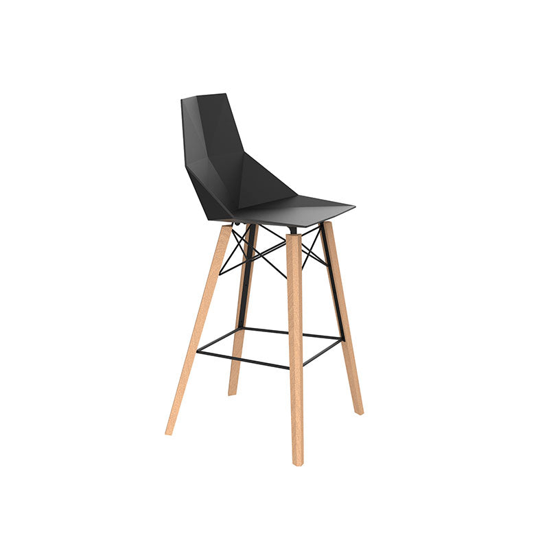 Vondom Faz Wood Bar Stool With Arms