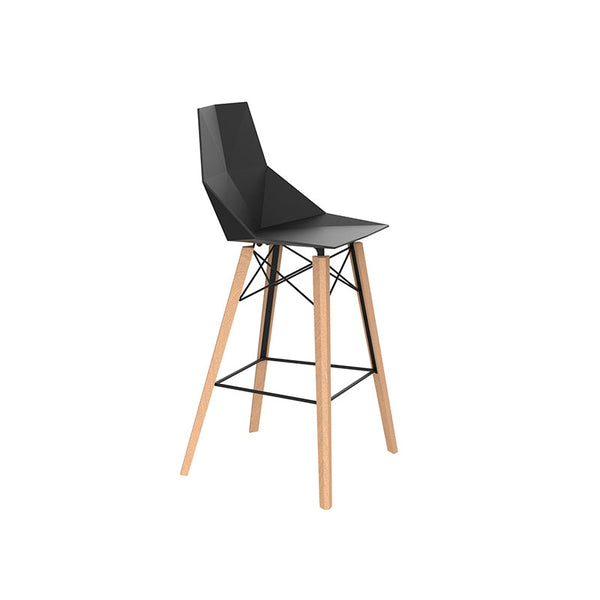 Vondom Faz Wood Bar Stool With Arms