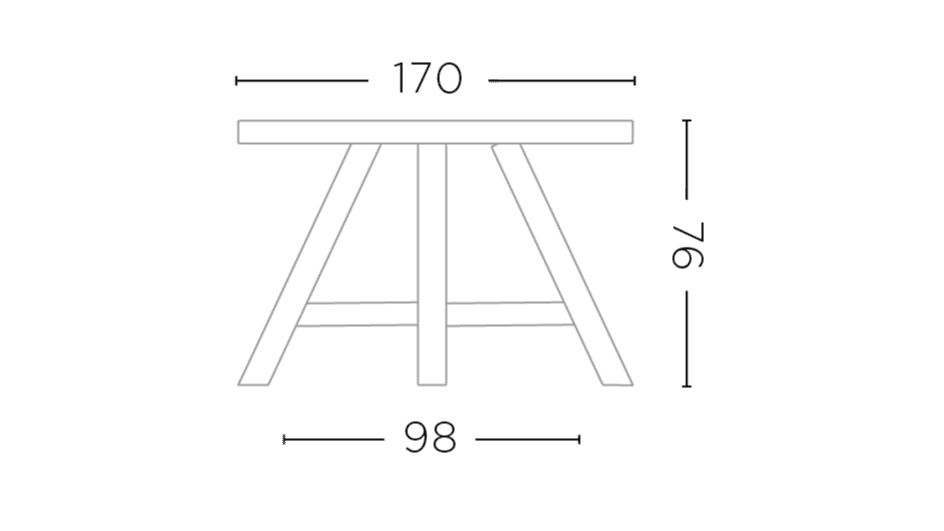 Faye Ronde tafel Ø170xH 76