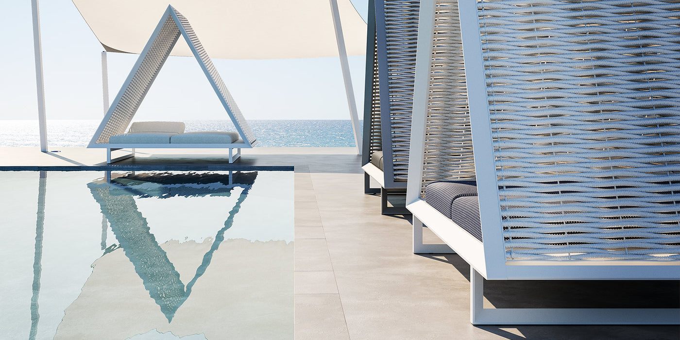 Vondom VINEYARD DAYBED. Woven Rope Roof