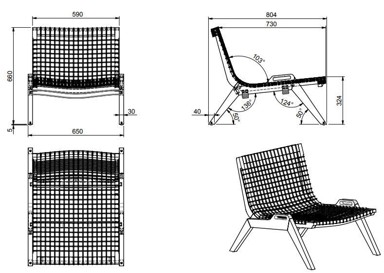 Unopiù Synthesis Loungefauteuil