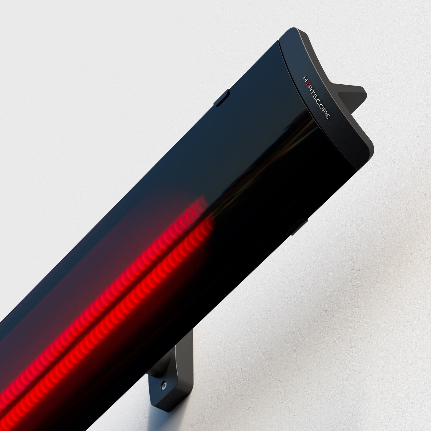 Heatscope Pure antraciet zwart, wandmontage