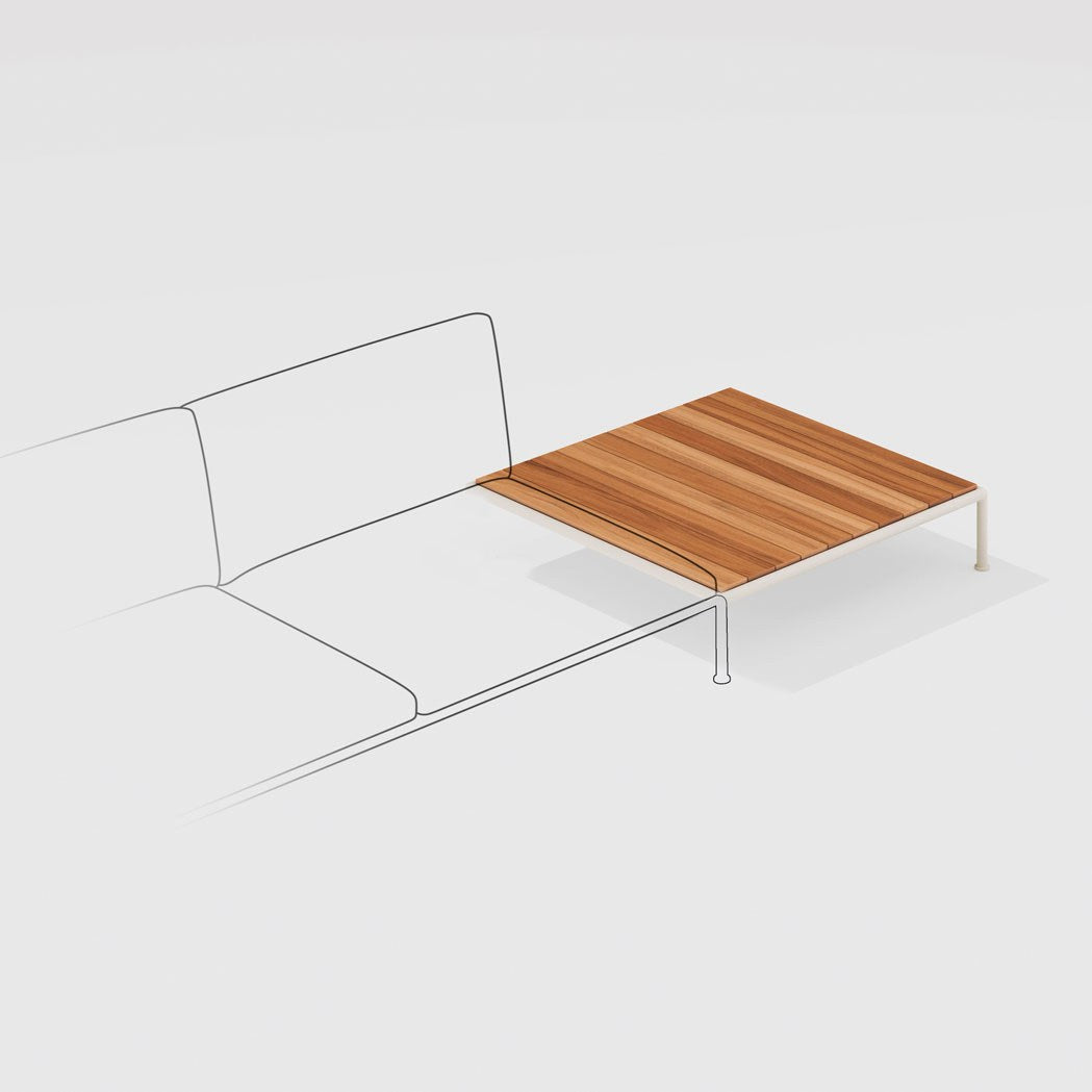 Roè Vierkante Zijsalontafel Teak