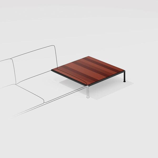Roè Vierkante Zijsalontafel Lavasteen