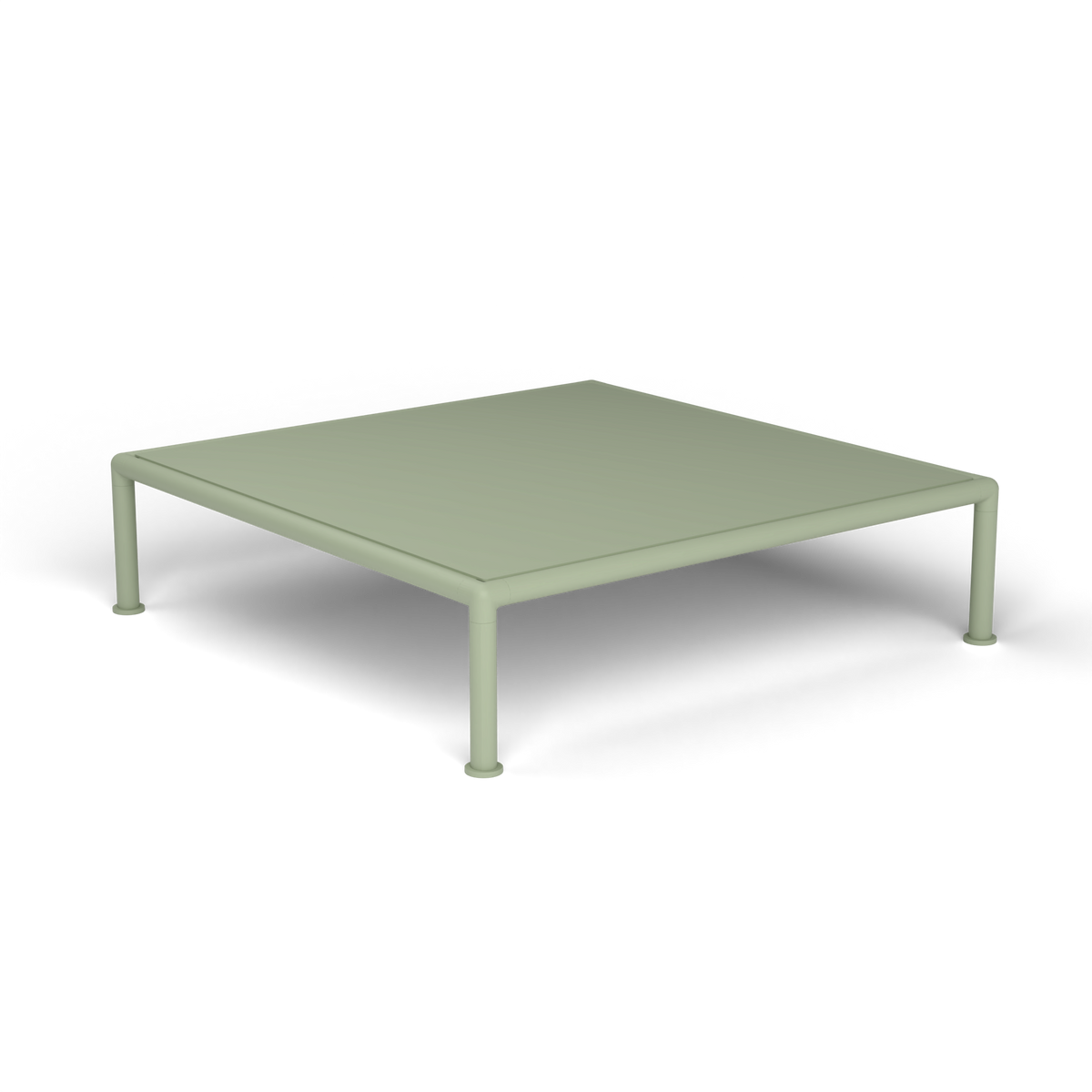 Roè Vierkante Salontafel, 79 × 79 × h 20 cm, Green Tea, Gelakt aluminium (volgt onderstelkleur)