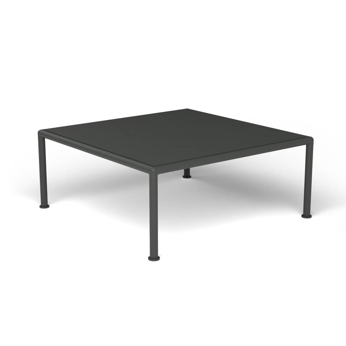 Roè Vierkante Salontafel, 79 × 79 × h 30 cm, Metallic Grey, Gelakt aluminium (volgt onderstelkleur)