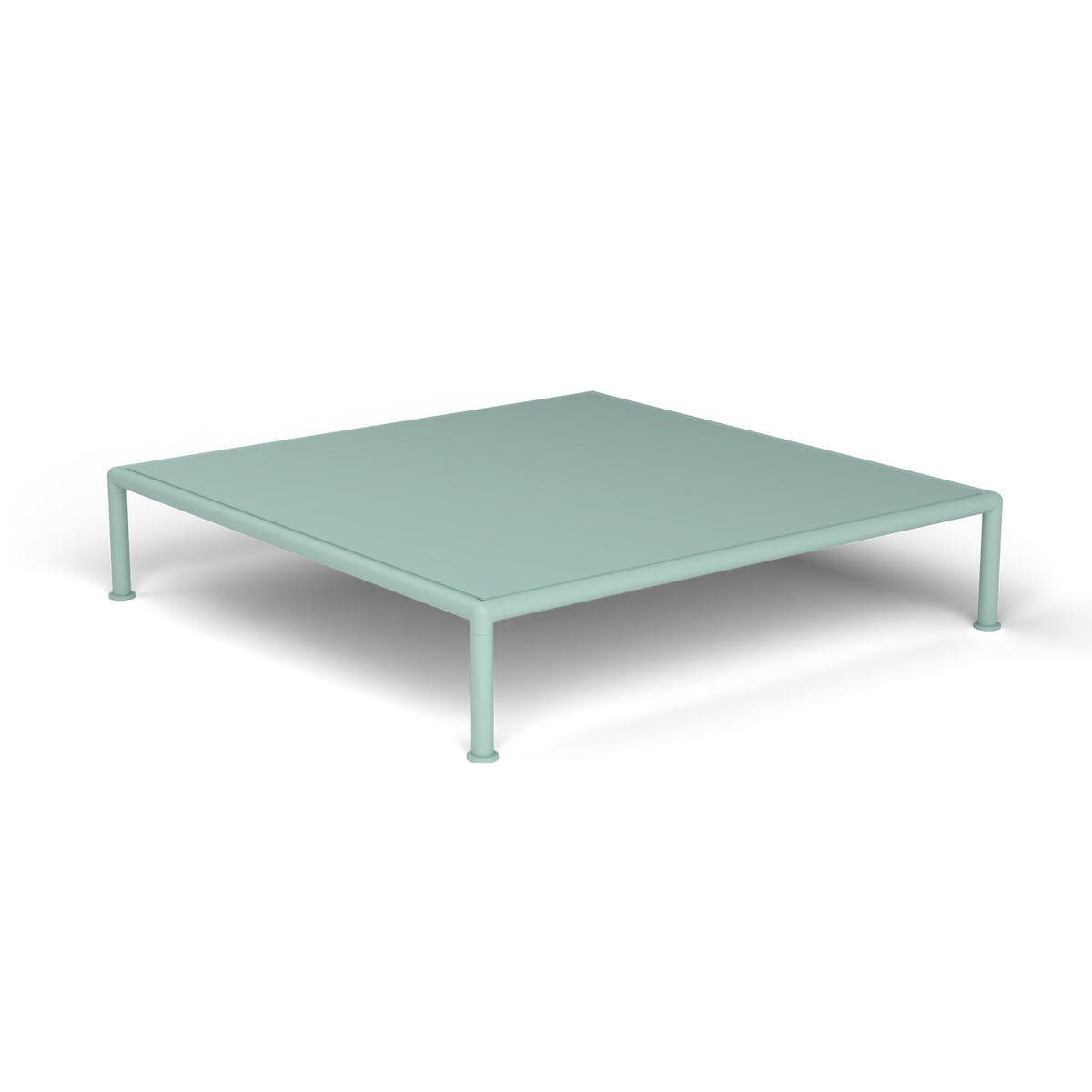 Roè Vierkante Salontafel, 96 × 96 × h 20 cm, Light Blue, Gelakt aluminium (volgt onderstelkleur)