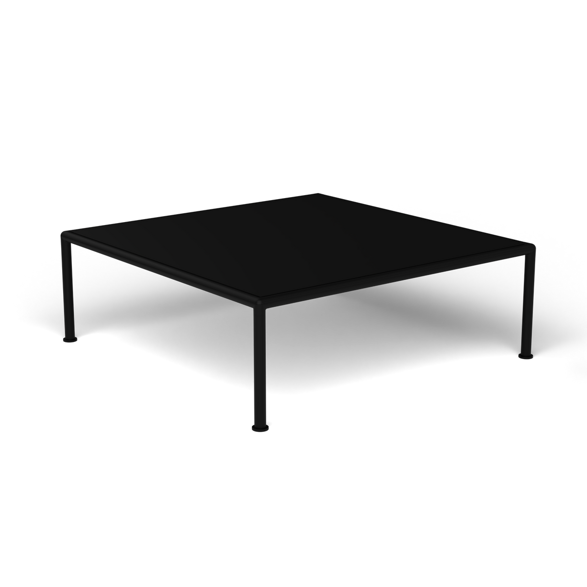 Roè Vierkante Salontafel, 96 × 96 × h 30 cm, Black, Gelakt aluminium (volgt onderstelkleur)