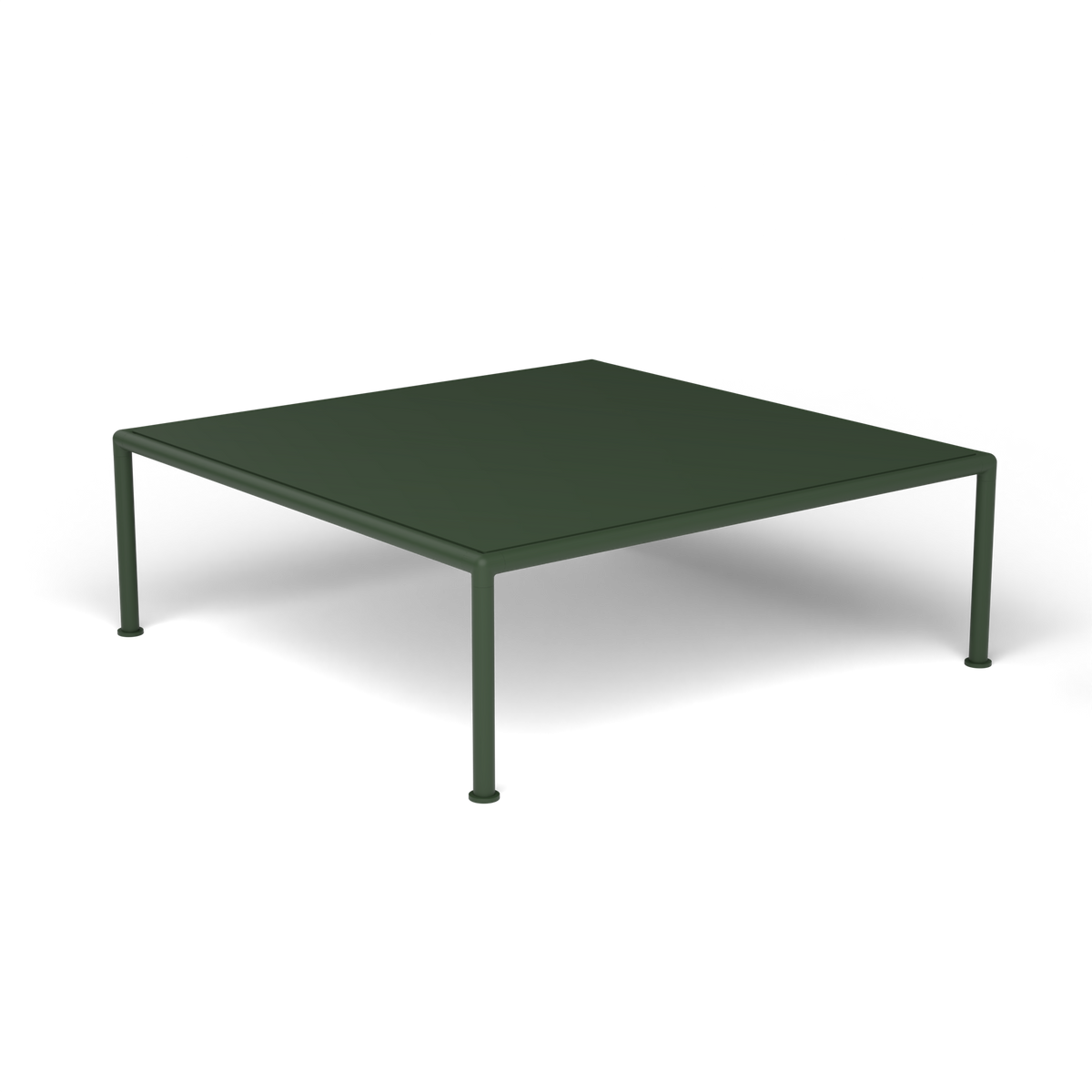 Roè Vierkante Salontafel, 96 × 96 × h 30 cm, Bottle Green, Gelakt aluminium (volgt onderstelkleur)