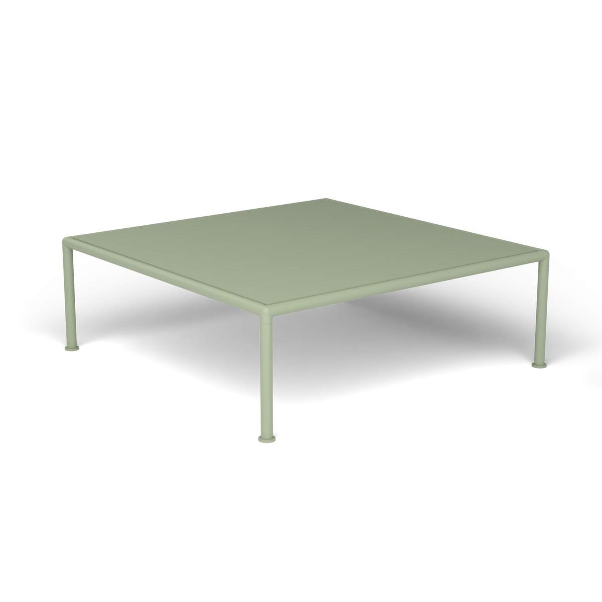 Roè Vierkante Salontafel, 96 × 96 × h 30 cm, Green Tea, Gelakt aluminium (volgt onderstelkleur)