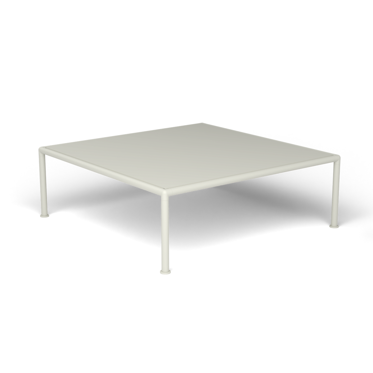 Roè Vierkante Salontafel, 96 × 96 × h 30 cm, Powder Grey, Gelakt aluminium (volgt onderstelkleur)