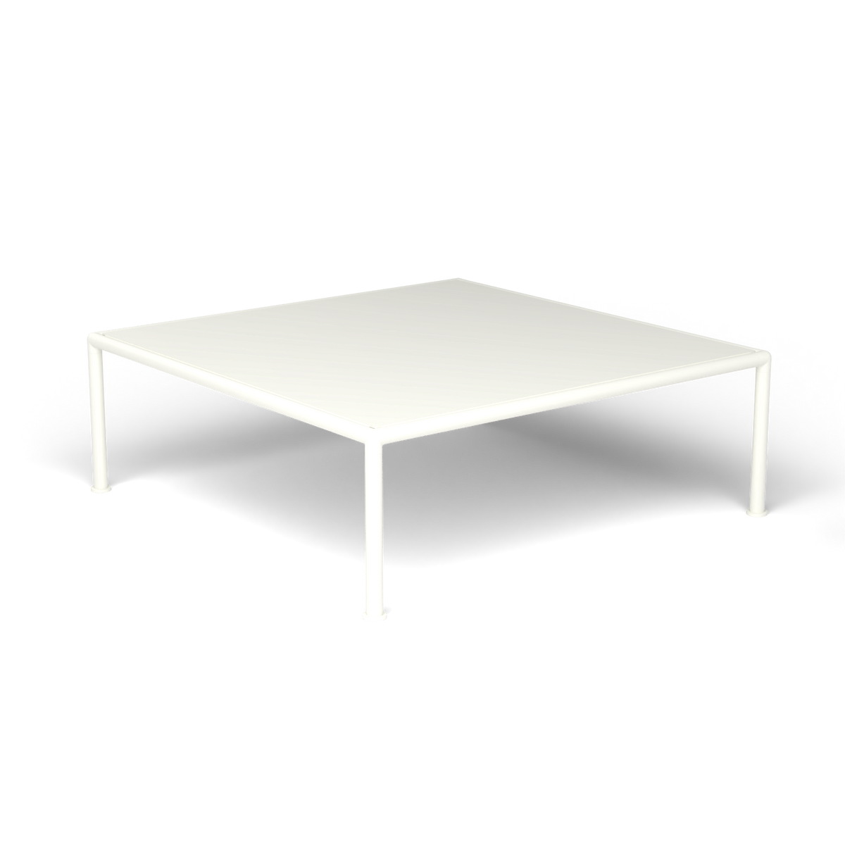 Roè Vierkante Salontafel, 96 × 96 × h 30 cm, White, Gelakt aluminium (volgt onderstelkleur)