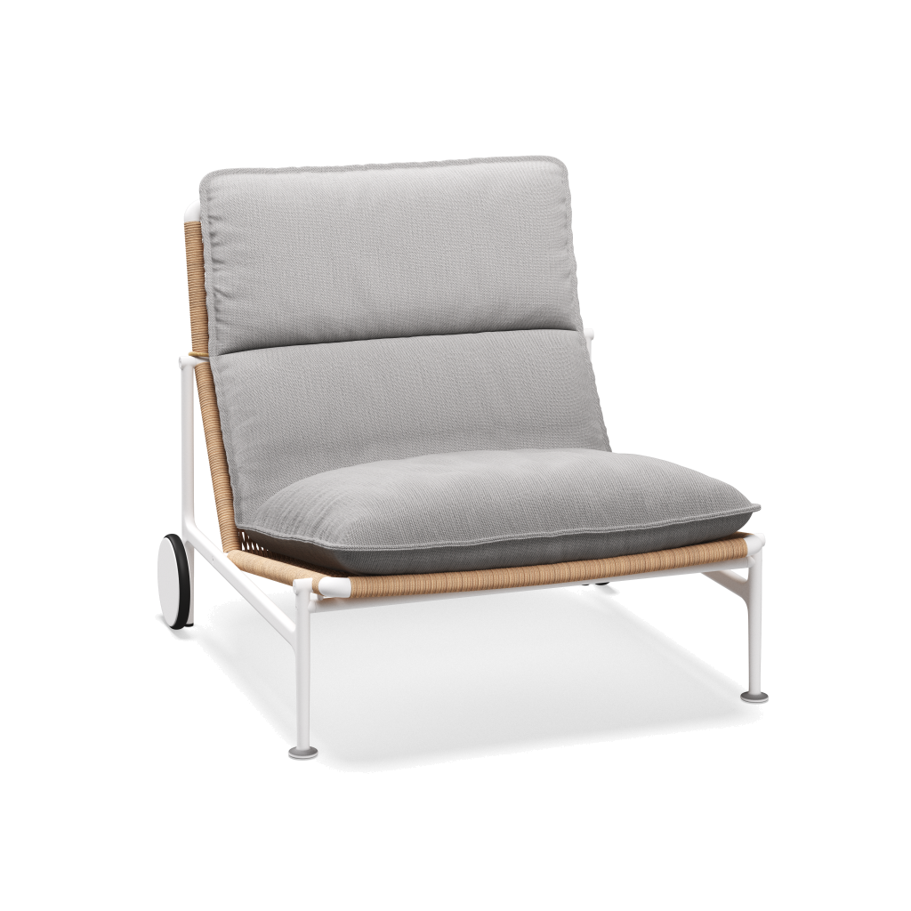 Zenith loungestoel — White Wheat met Castillo Dove