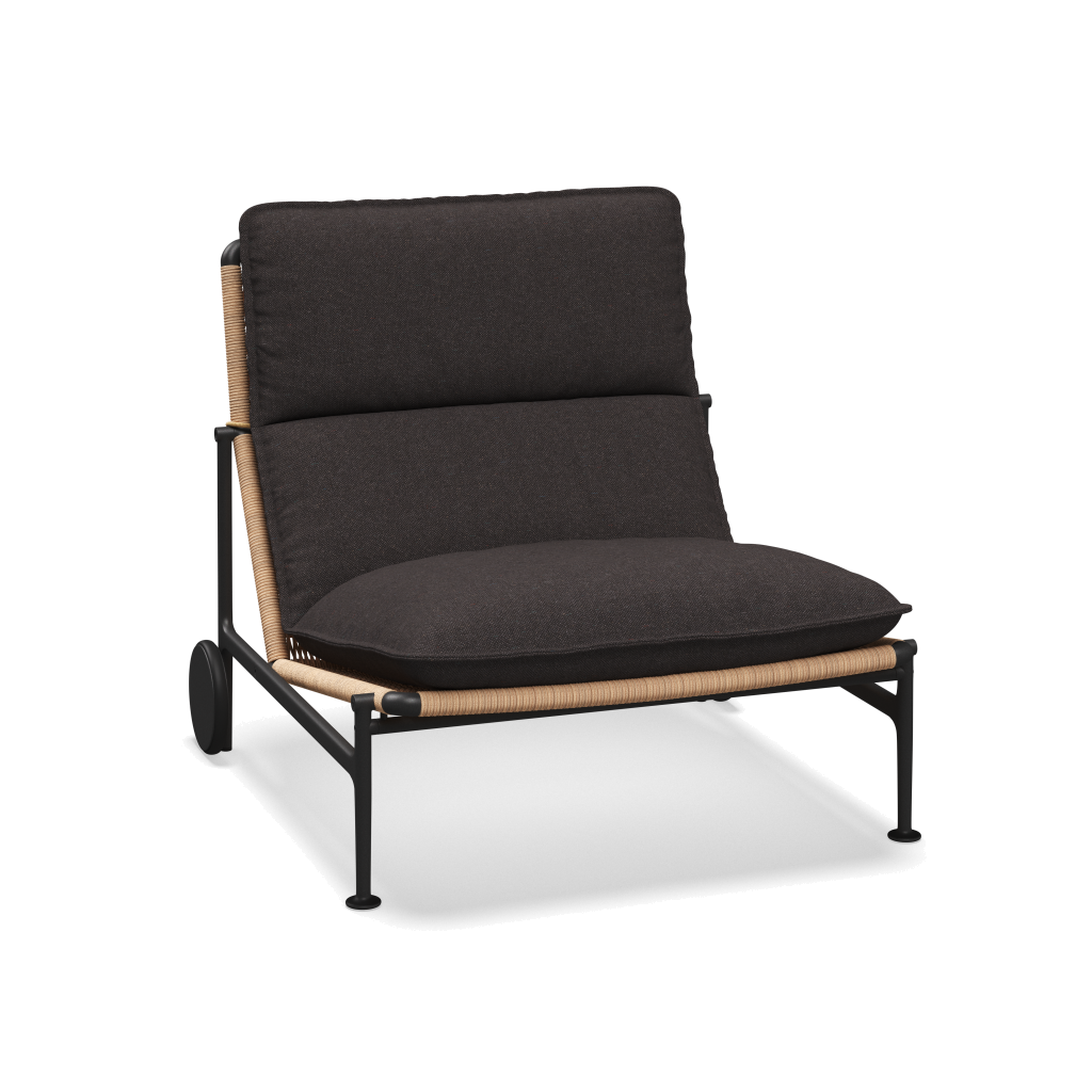Zenith loungestoel — Meteor Wheat met Ground Charcoal
