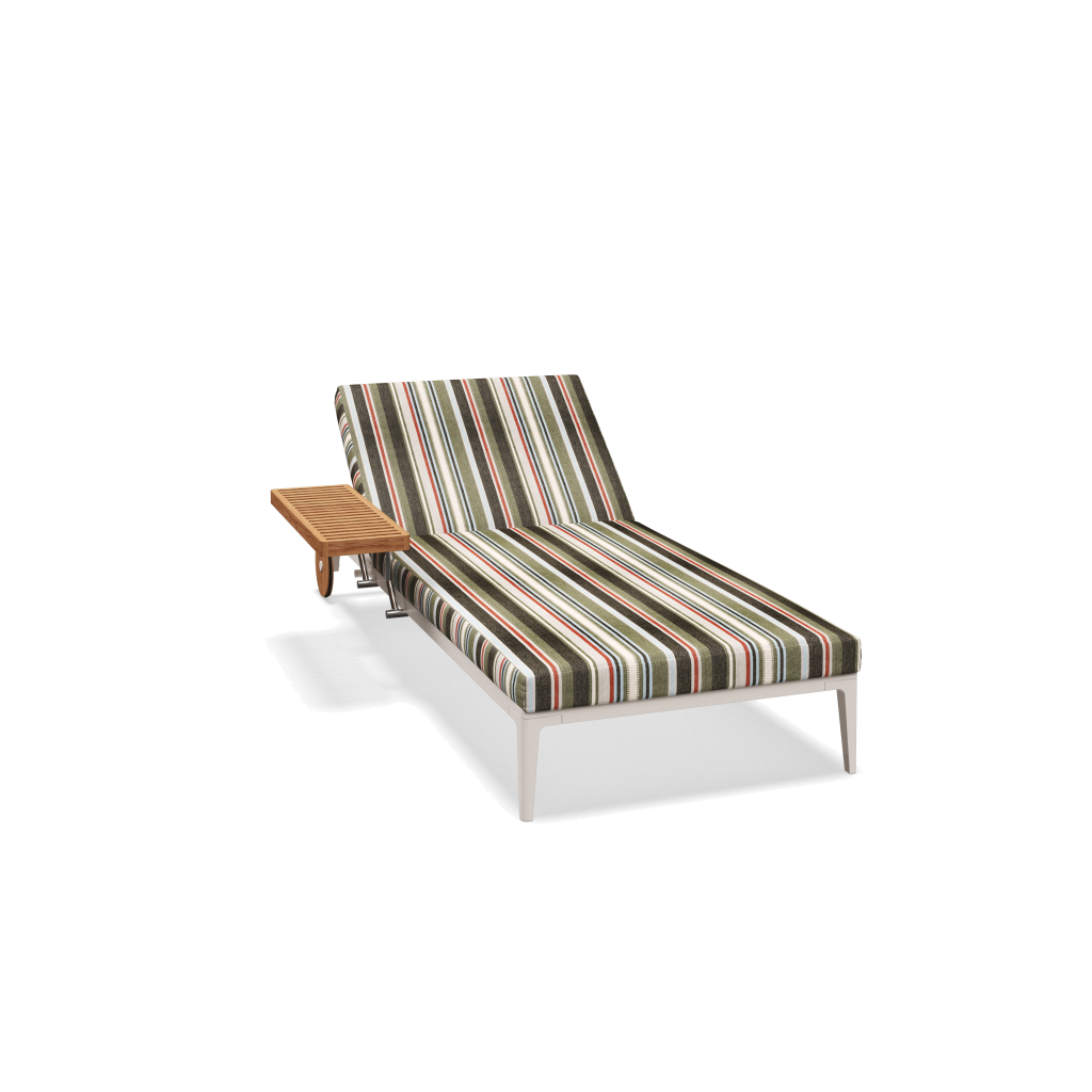 Grid ligbed - Bone Natural Teak met Ground Sand