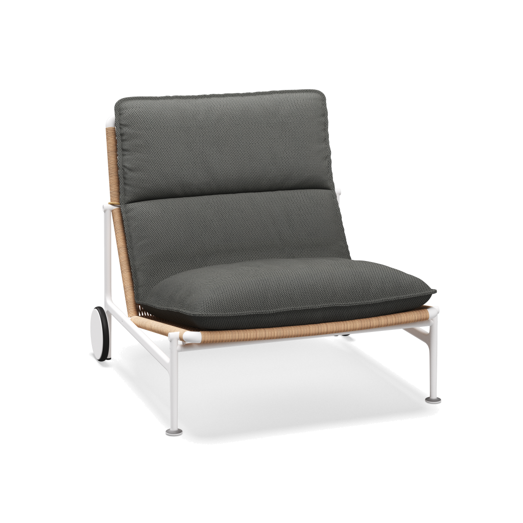Zenith loungestoel — White Wheat met Lopi Charcoal