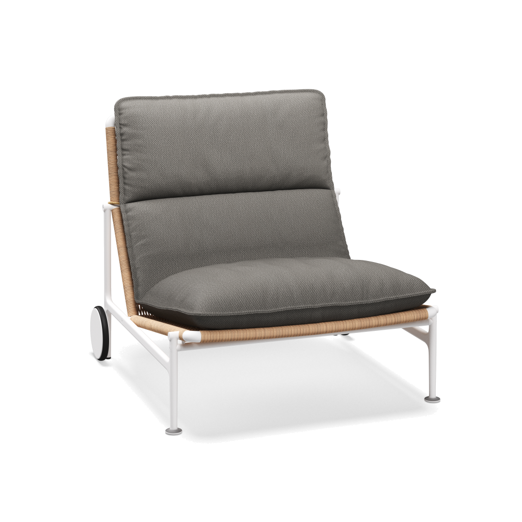 Zenith loungestoel — White Wheat met Dot Putty