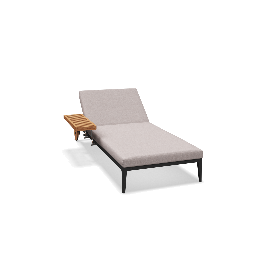 Grid ligbed - Meteor Natural Teak met Willa Chincilla