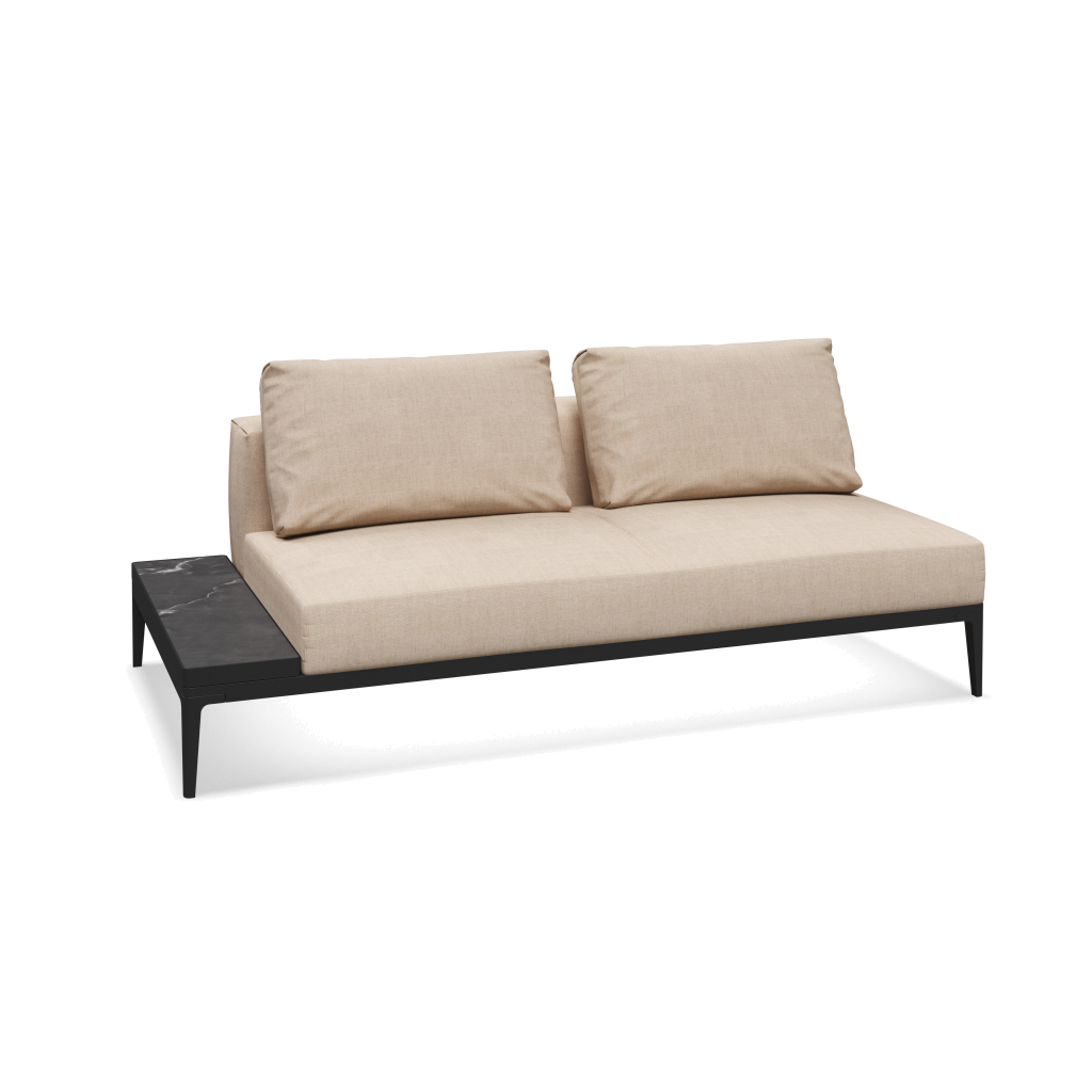 Grid eindelement met tafel keramisch - Meteor Nero met Ground Sand