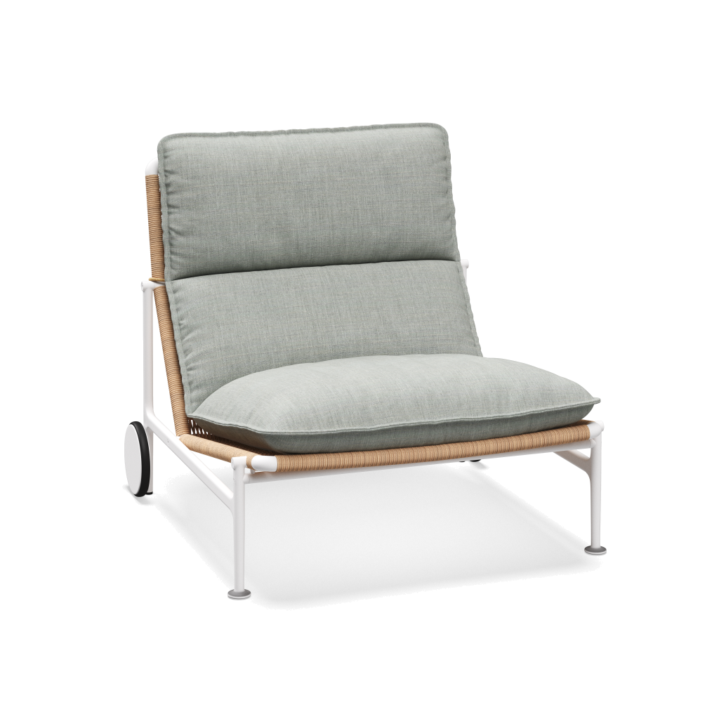 Zenith loungestoel — White Wheat met Willa Sage
