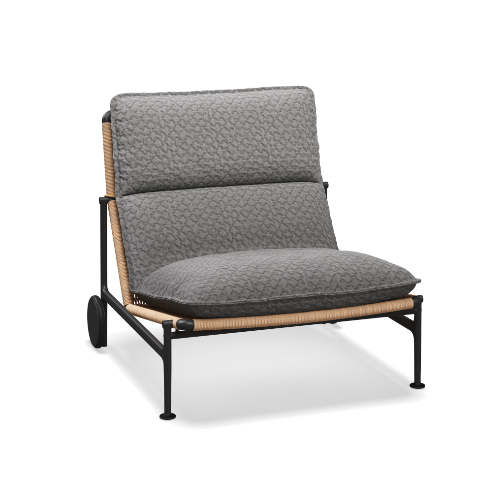 Zenith loungestoel — Meteor Wheat met Wave Gravel