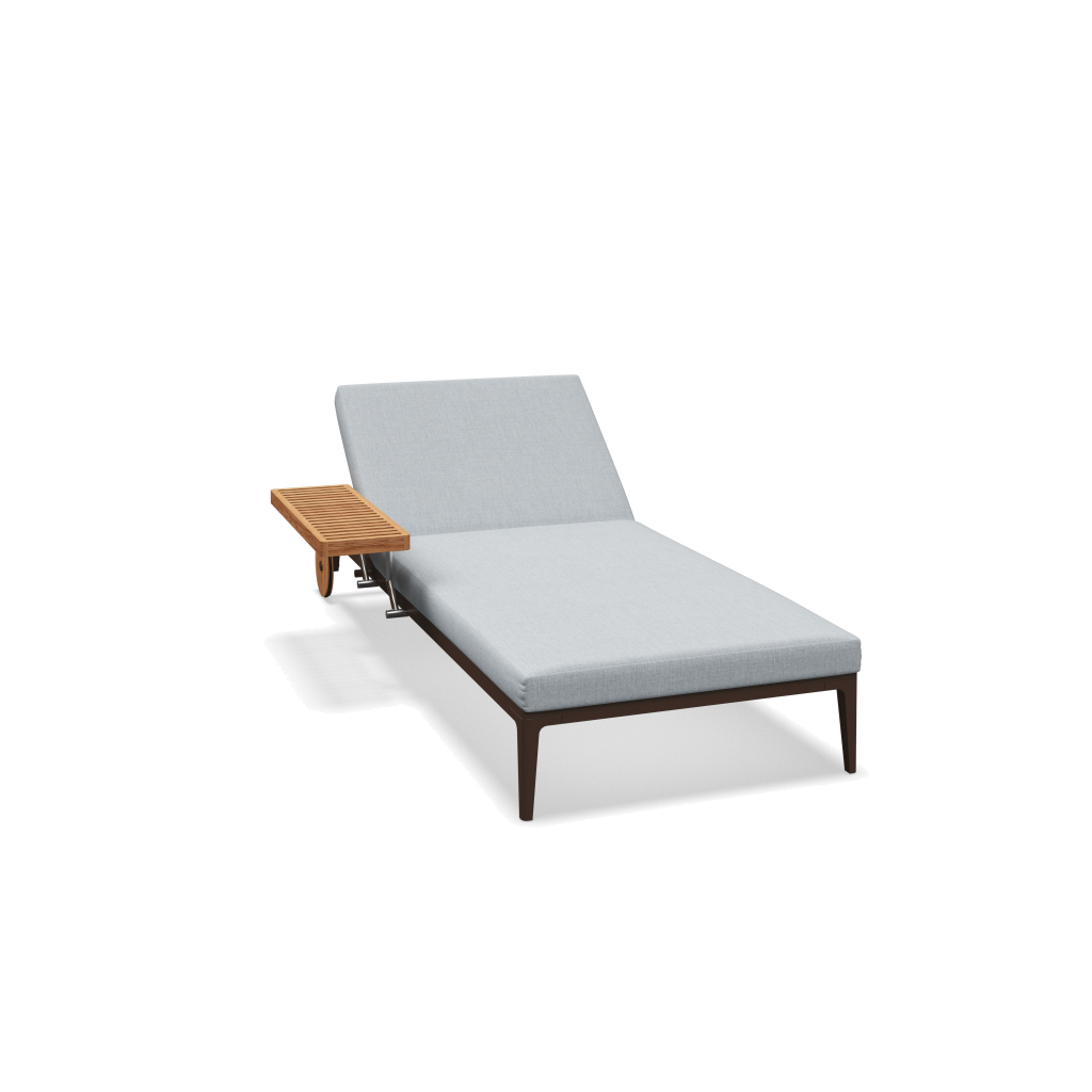Grid ligbed - Java Natural Teak met Willa Sky