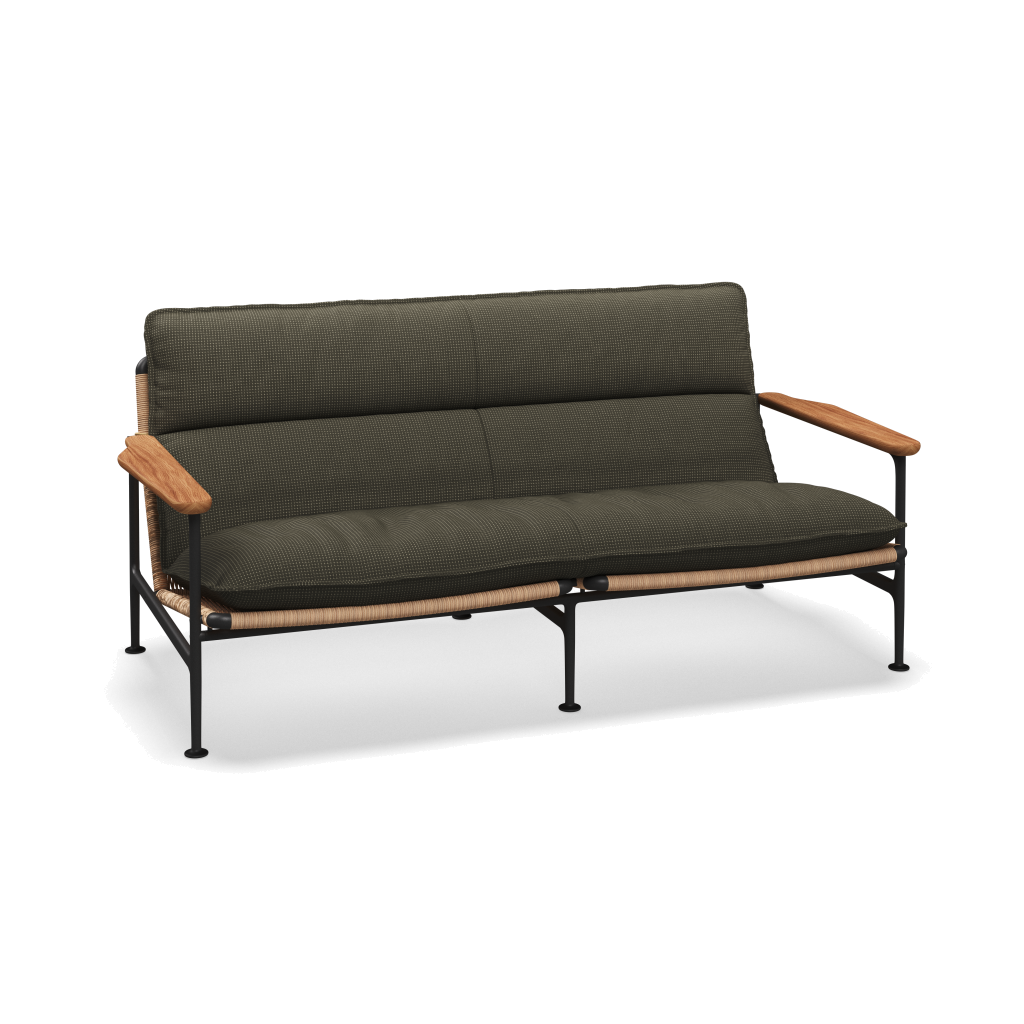 Zenith 2-zitsbank — Meteor Wheat Natural met Robben Charcoal