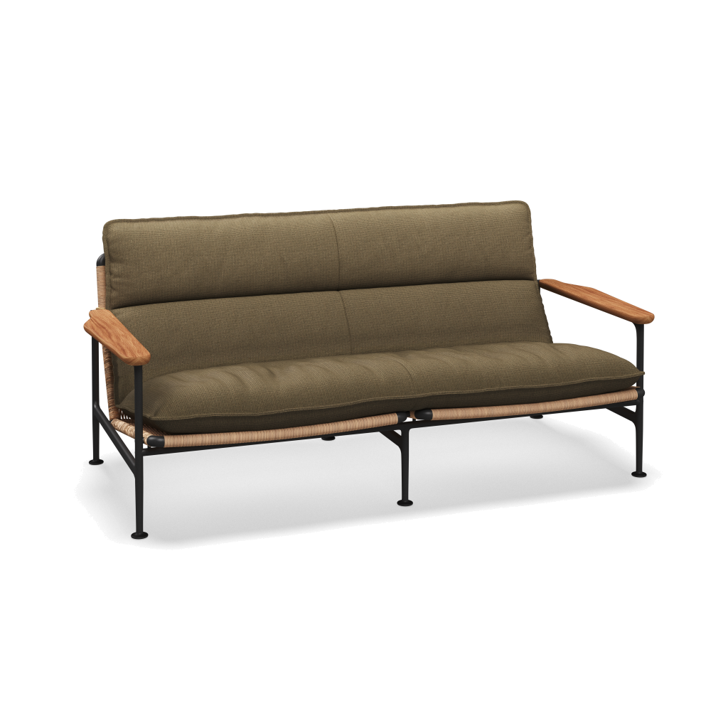 Zenith 2-zitsbank — Meteor Wheat Natural met Loom 3 Castlerock