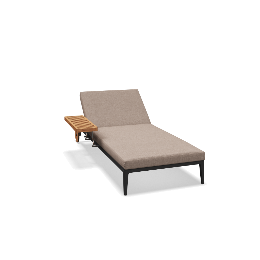 Grid ligbed - Meteor Natural Teak met Willa Silt