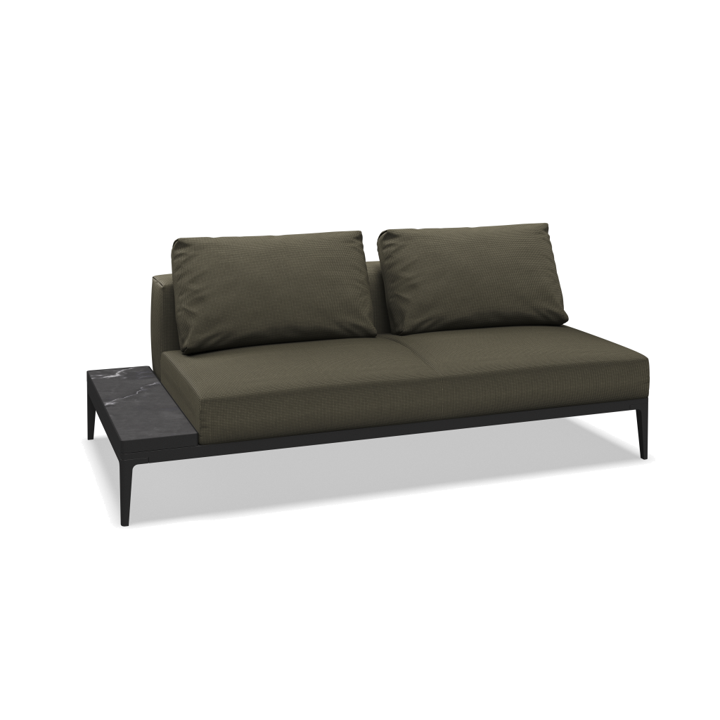 Grid eindelement met tafel keramisch - Meteor Nero met Robben Charcoal