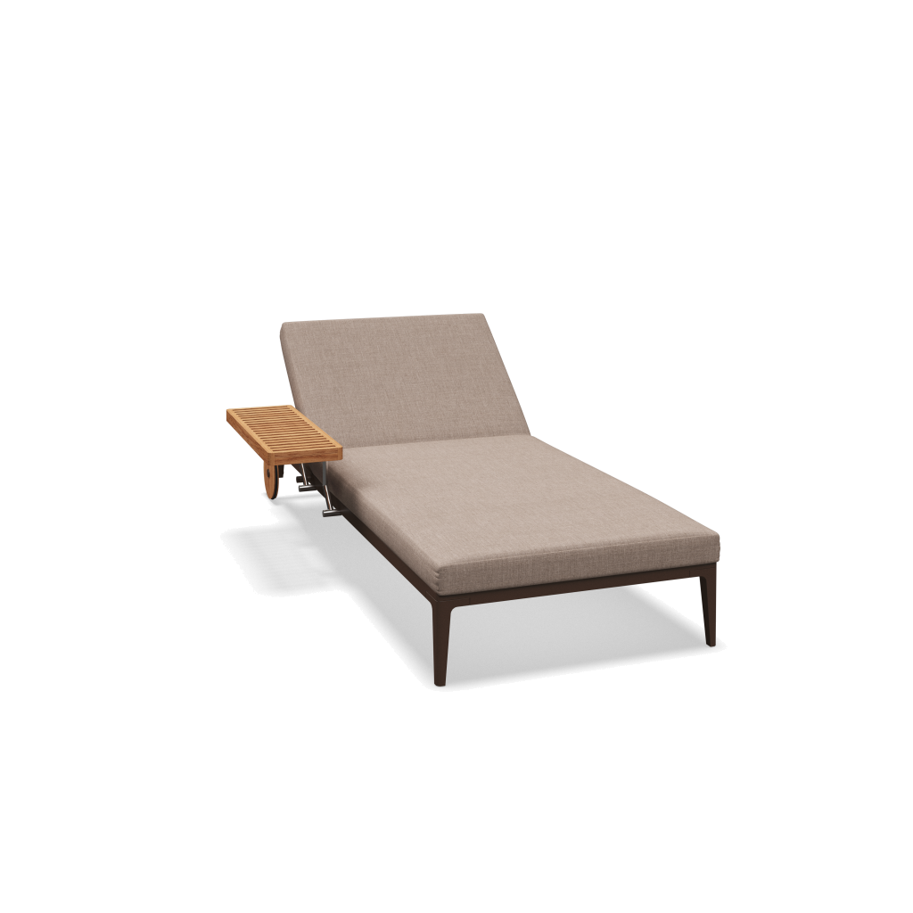 Grid ligbed - Java Natural Teak met Willa Silt