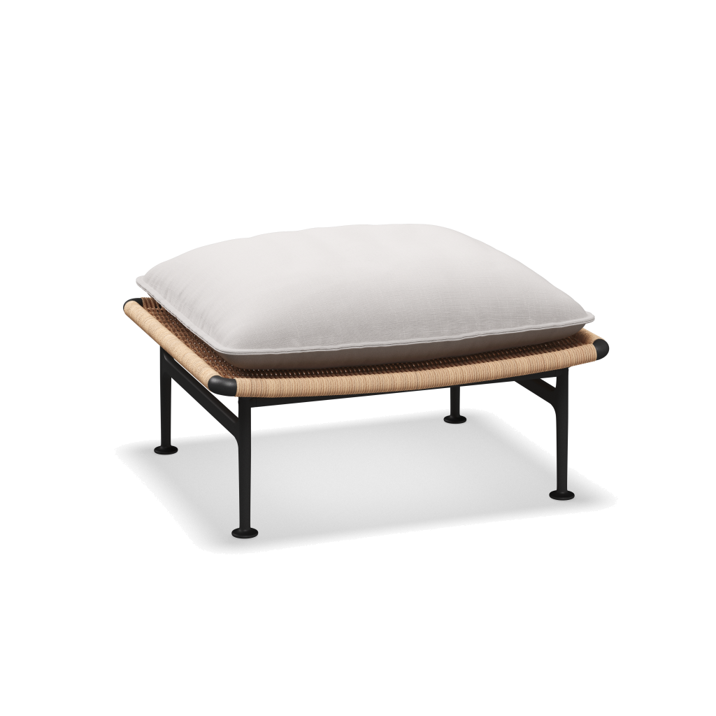 Zenith ottoman — Meteor Wheat met Willa Snow