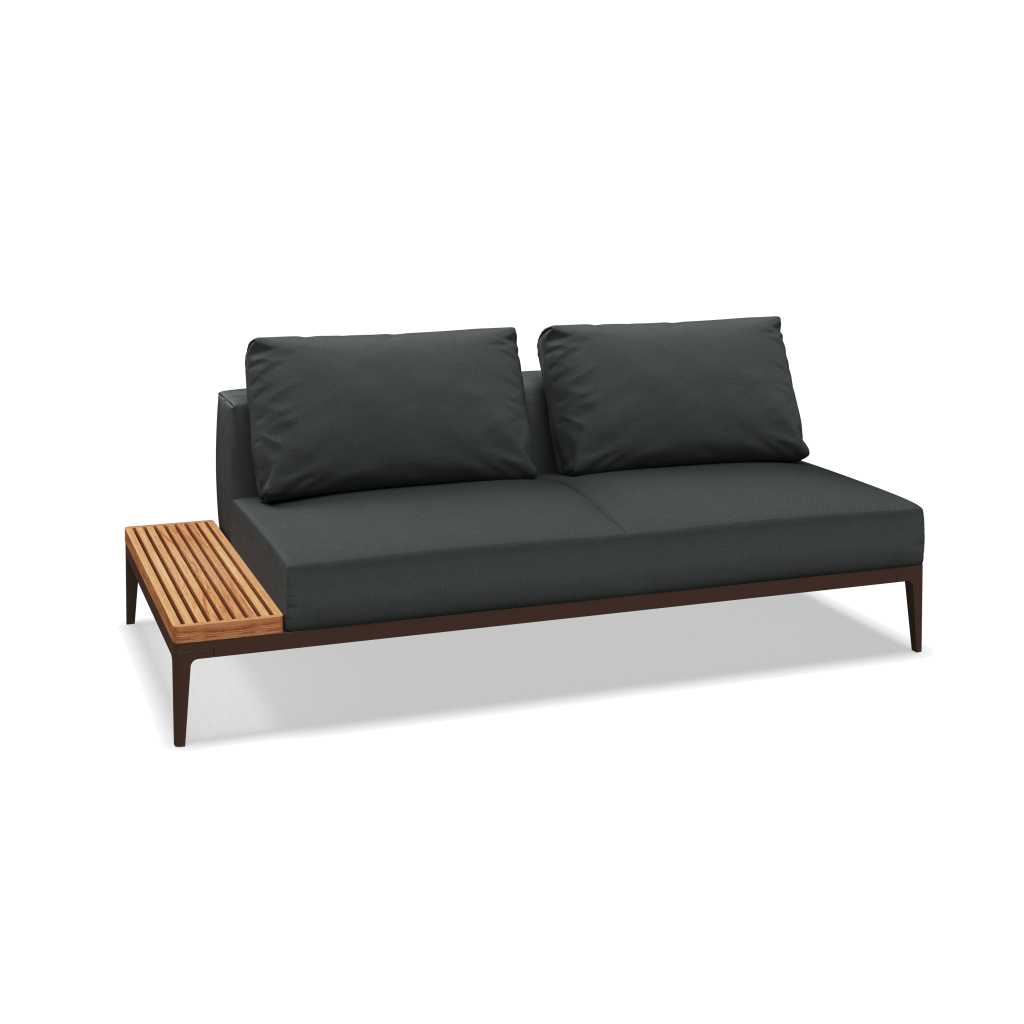 Grid eindelement met tafel teak - Java Natural Teak met Castillo Shadow
