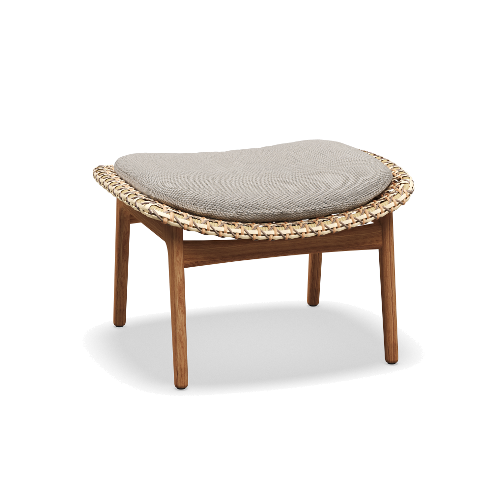 Kay Ottoman — Harvest Wicker met Lopi Marble