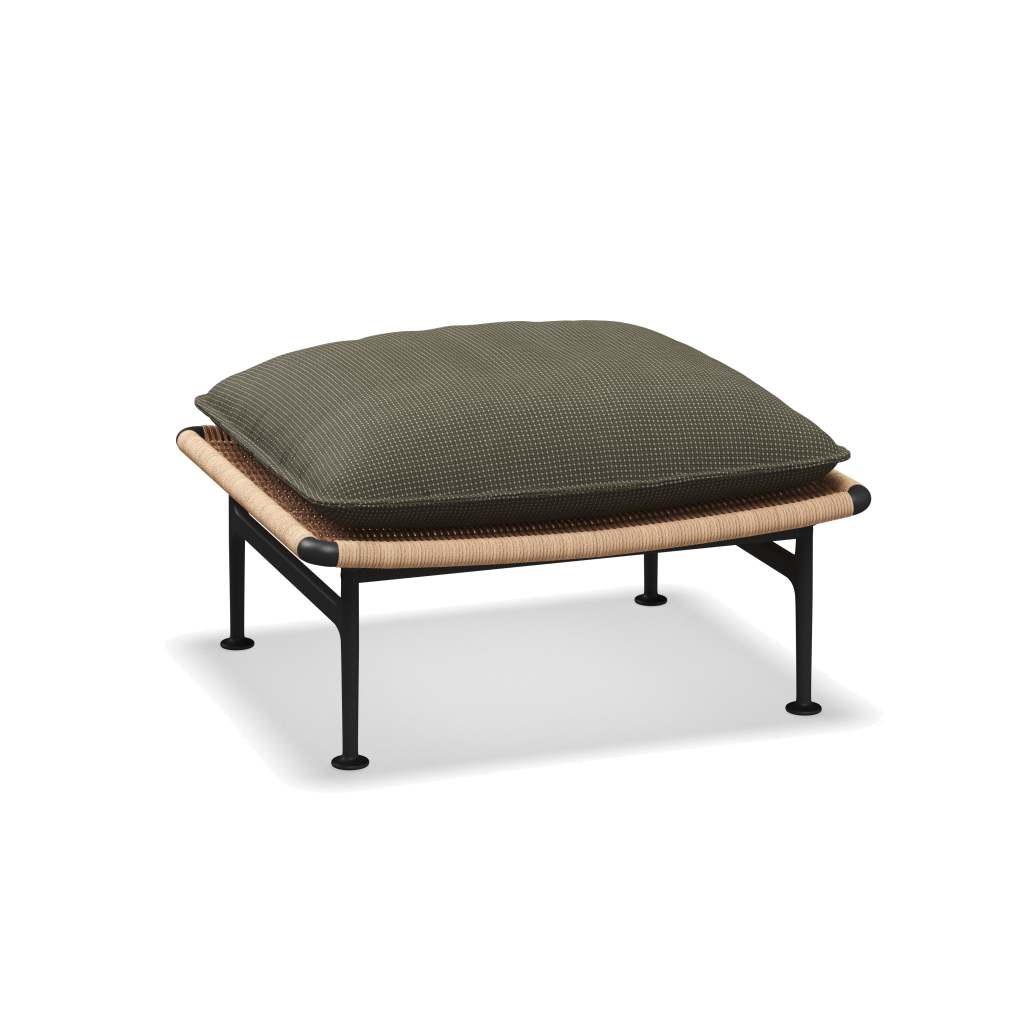 Zenith ottoman — Meteor Wheat met Robben Charcoal