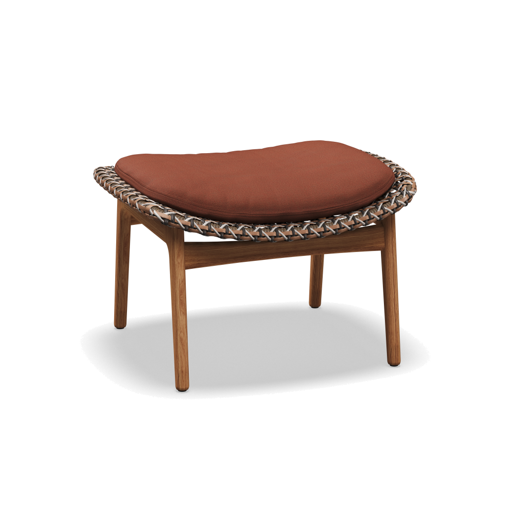 Kay Ottoman — Brindle Wicker met Blend Clay