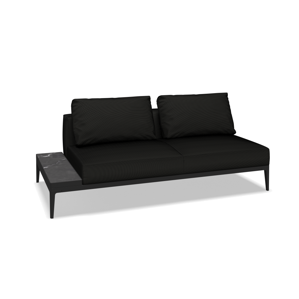 Grid eindelement met tafel keramisch - Meteor Nero met Cameron Anthracite