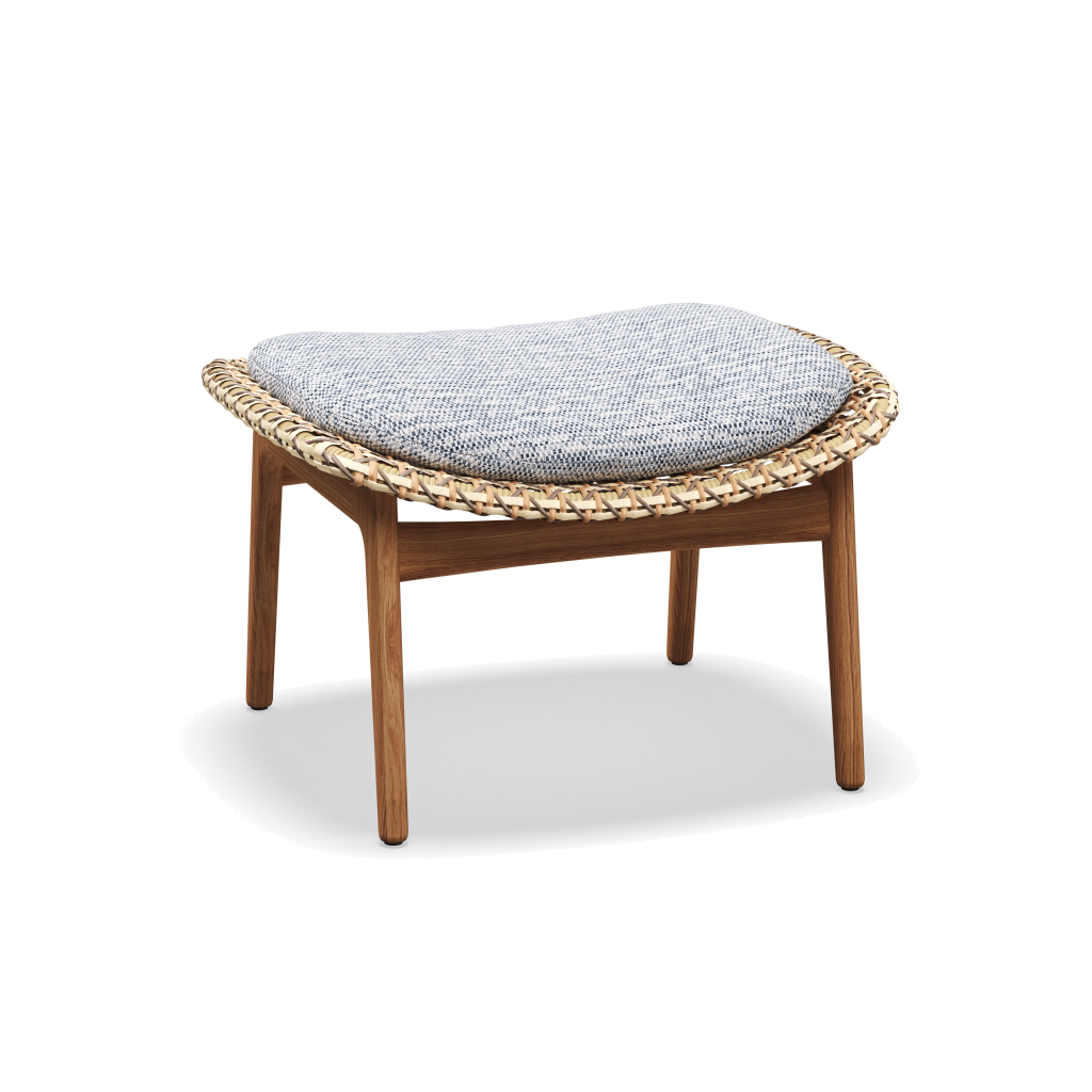 Kay Ottoman — Harvest Wicker met Zenith Denim