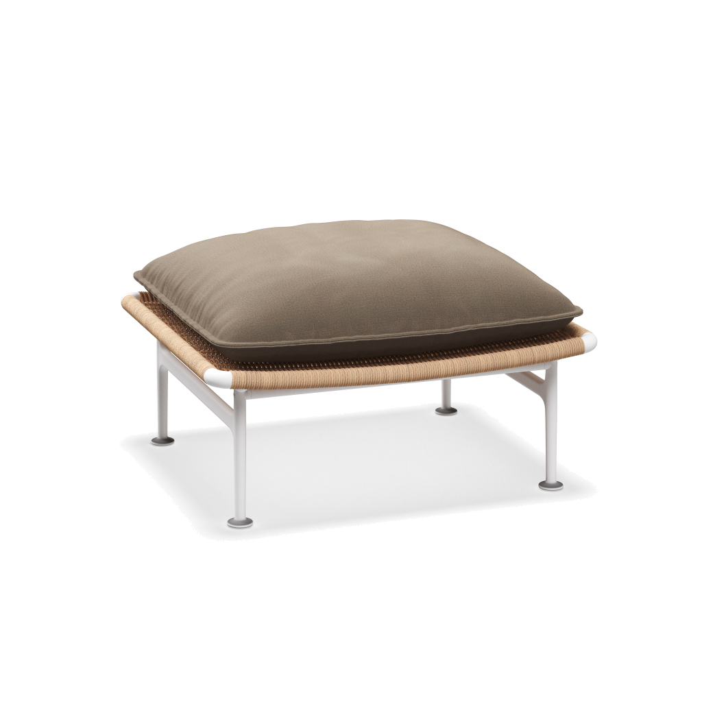 Zenith ottoman — White Wheat met Blend Sand