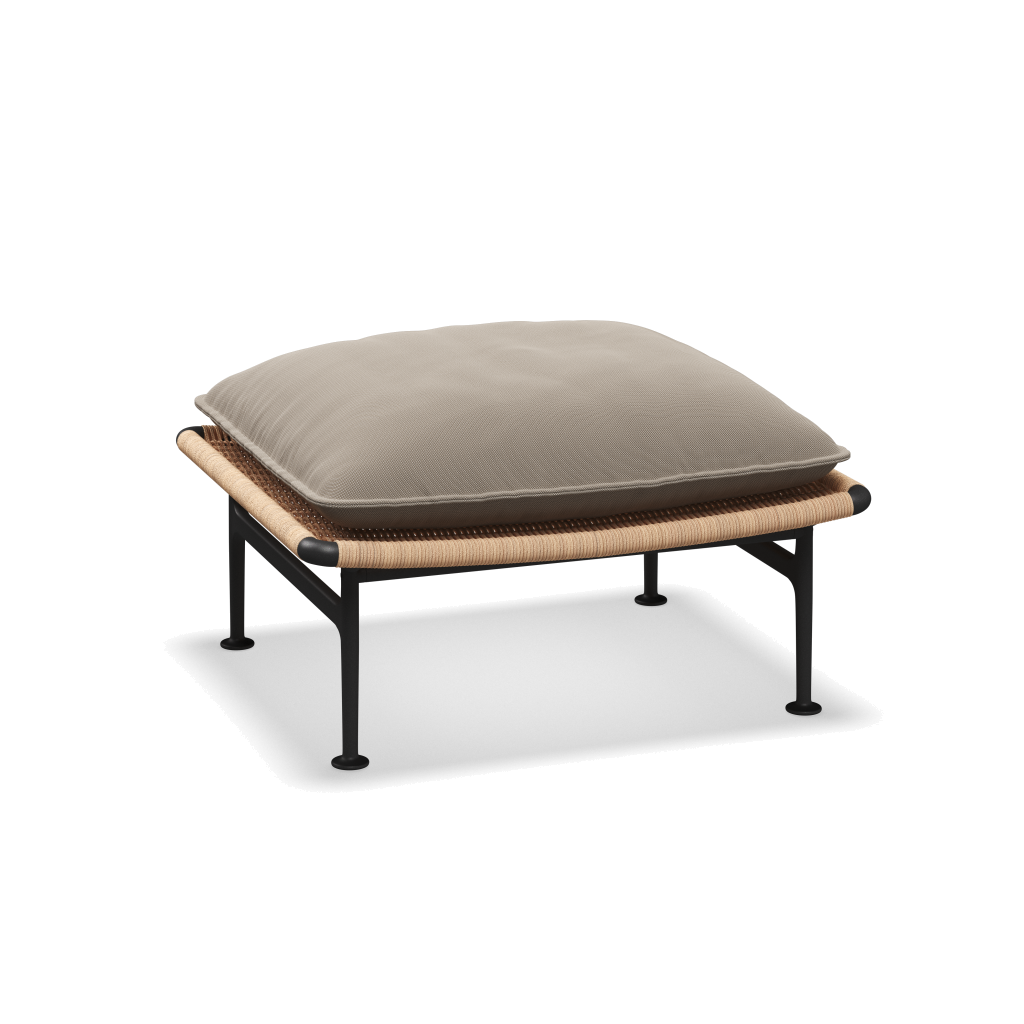 Zenith ottoman — Meteor Wheat met Fife Rainy Grey